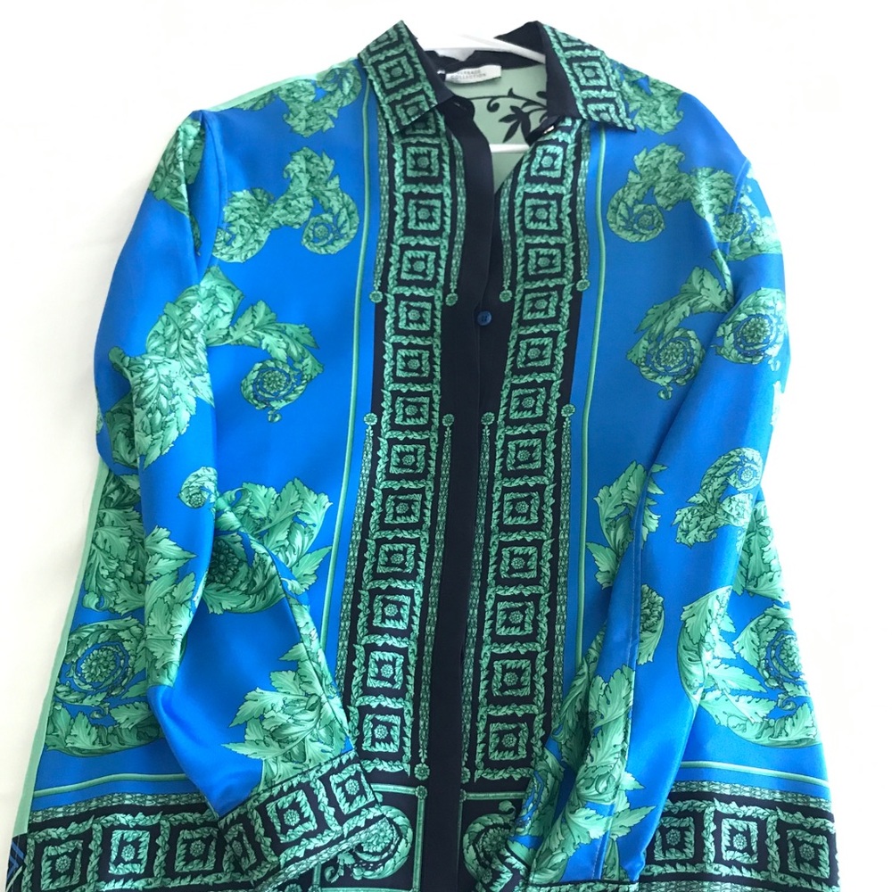 Versace silk blouse size 40/10US. Selling for $200